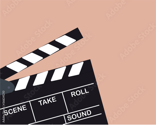 movie clapper board vector 