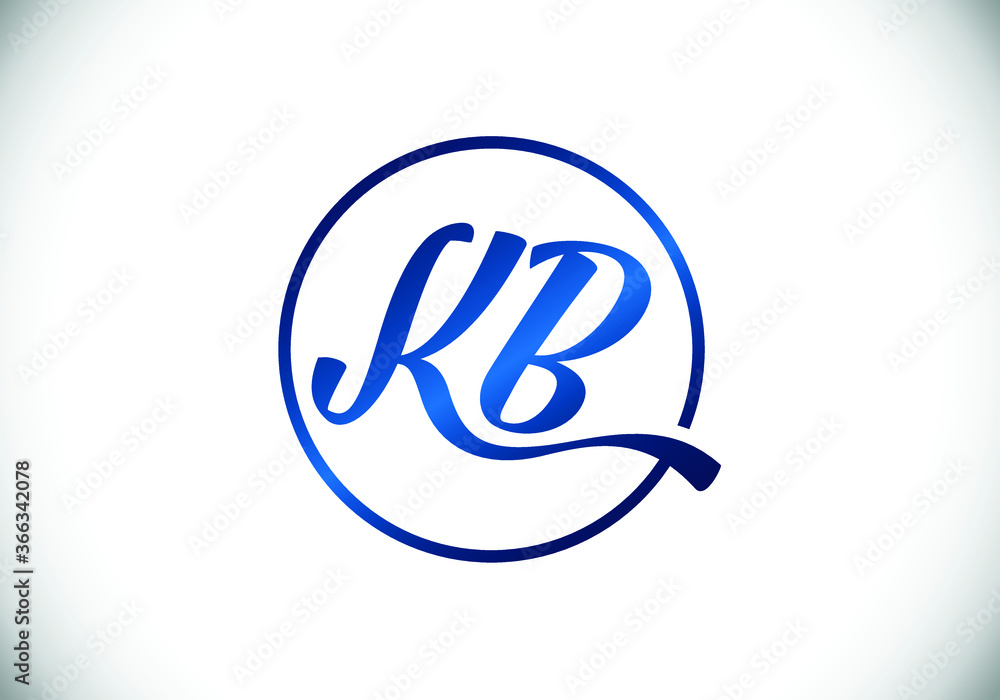 Initial Monogram Letter K B Logo Design Vector Template. K B Letter Logo Design Initial Monogram Letter K B Logo Design Vector Template. K B Letter Logo Design