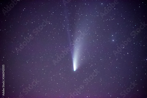 Comet Neowise, seen from Tuhinj valley, Slovenia photo