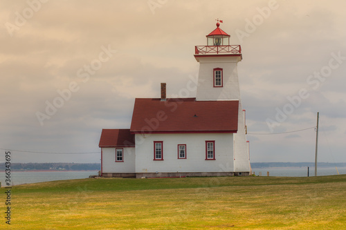 Wood Islands Lighthouse, Prince Edward Island. One of the oldest lighthouses of the Maritime Provinces, Canada