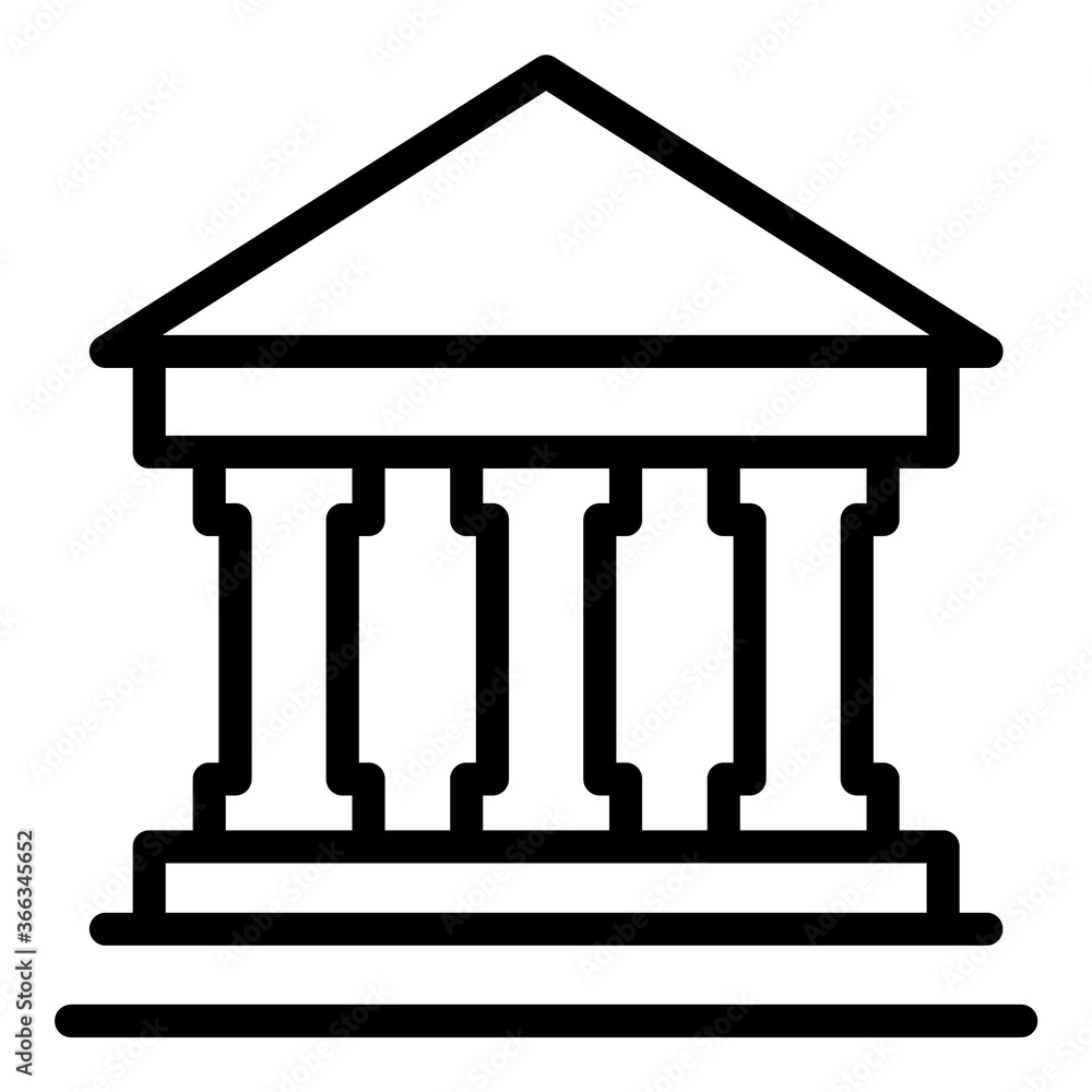 Bank Flat Icon Isolated On White Background Bank Flat Icon Isolated On White Background