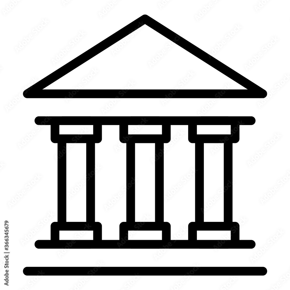 Bank Flat Icon Isolated On White Background Bank Flat Icon Isolated On White Background