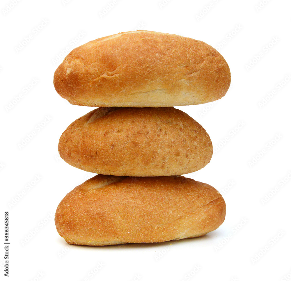 breads isolated on white background breads isolated on white background