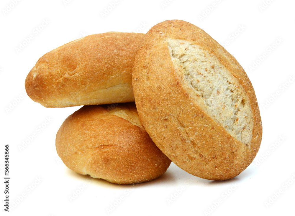 breads isolated on white background