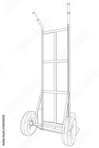 Outline delivery trolley or hand truck