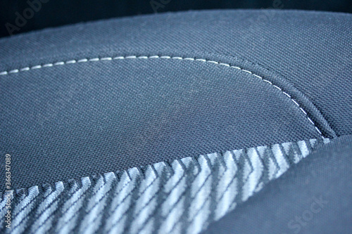 Close up of a new car seat