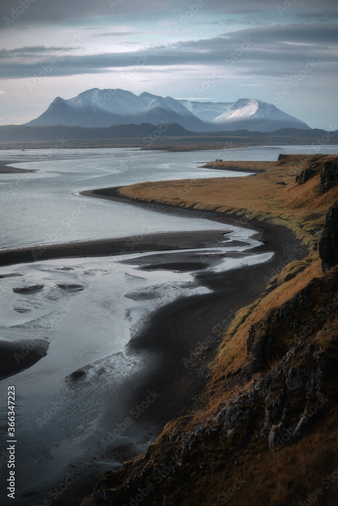 Icelandic beautiful nature landscape. Northwest Iceland in the day
