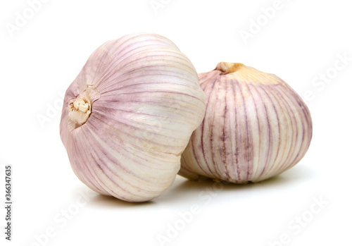 Garlic. Group isolated on white background.