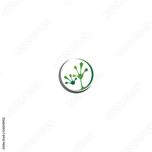 Hand frog print logo icon