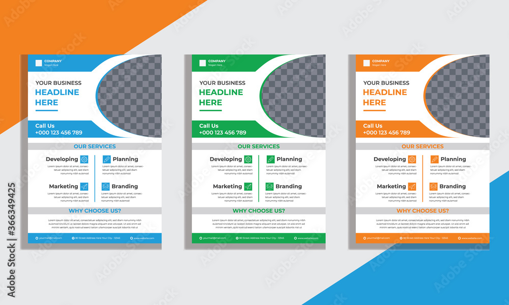 Vector Template Design In A4 Size For Flyer, Brochure, Magazine, Poster, Corporate Presentation, Portfolio With Colorful Triangles. Vector Template Design In A4 Size For Flyer, Brochure, Magazine, Poster, Corporate Presentation, Portfolio With Colorful Triangles.