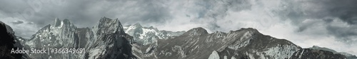 panoramic view to the massif of Alpstein