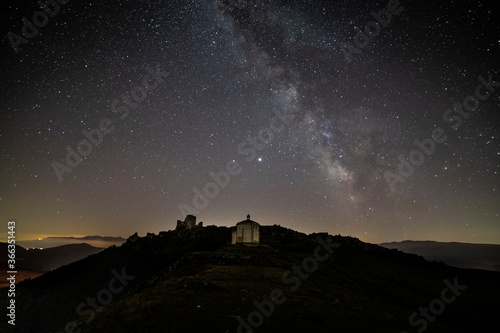 Milkyway over Rocca Calascio, Italy photo