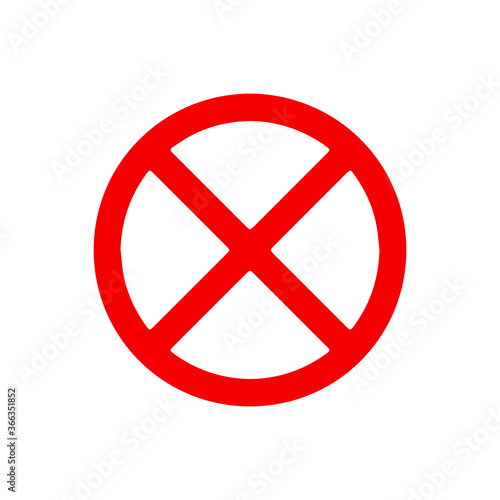Free Download vector illusion icon of prohibited Cross with red circle and glyph icon - GFXLoad