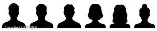 Avatar icon. Profile icons set. Male and female avatars. Vector