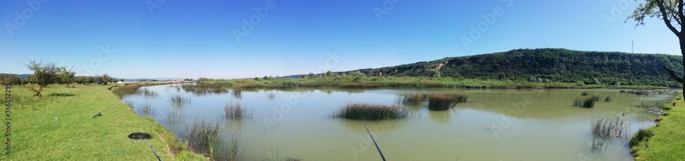 panoramic view of the lake