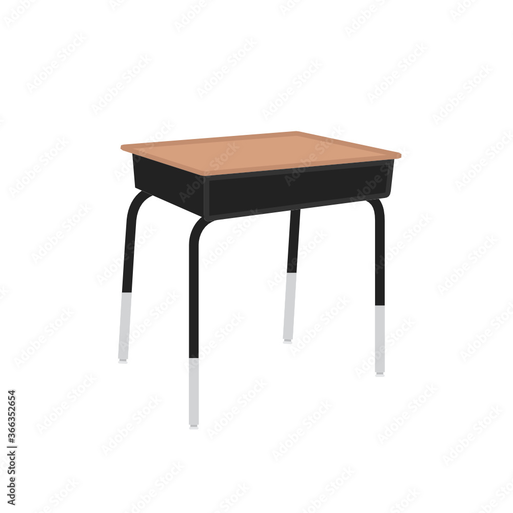 School Desk, Table, Classroom Desk Table, Vector Illustration Background School Desk, Table, Classroom Desk Table, Vector Illustration Background