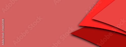 Abstract red geometric background with modern blank layers for elegant banner concept