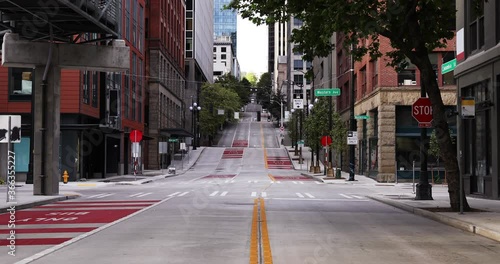 Empty street downtown