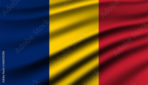 Flag of Chad background template.