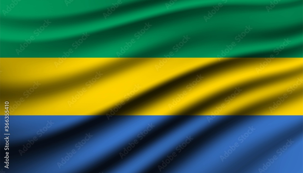 Flag of Gabon background template. Flag of Gabon background template.
