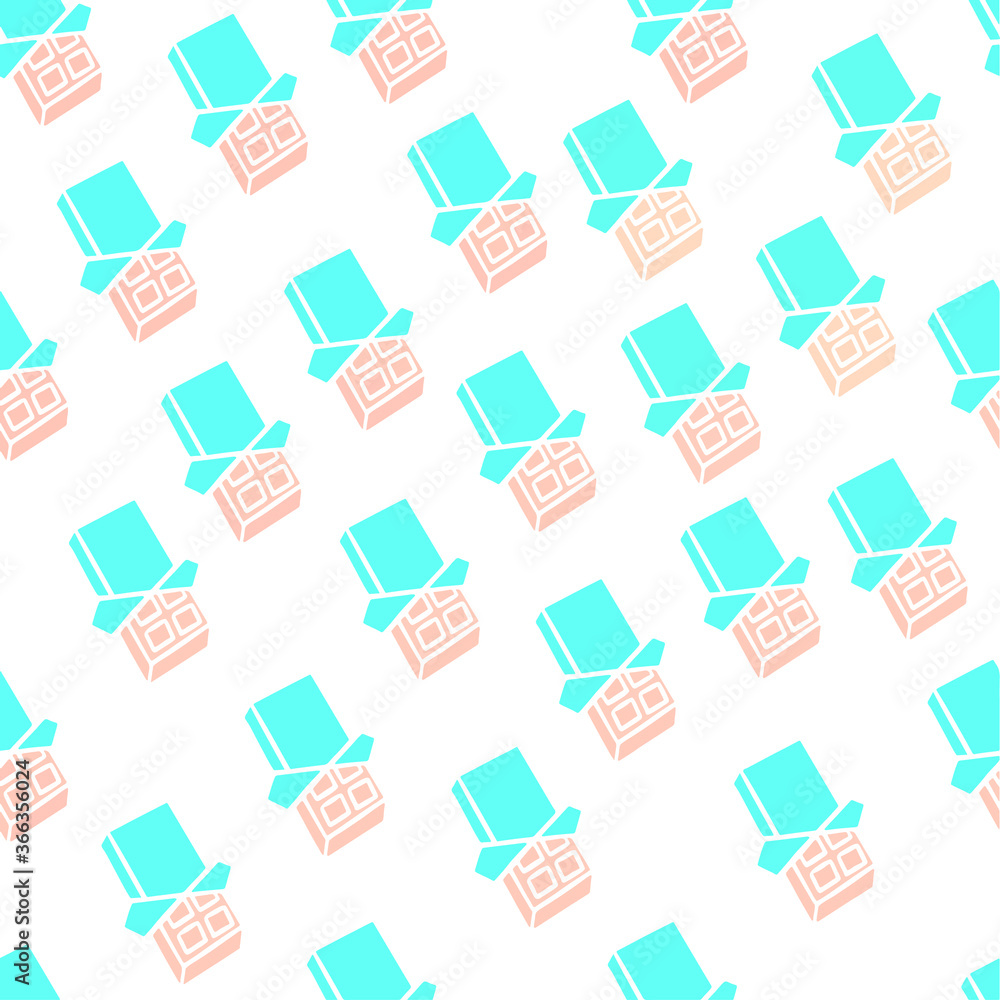 Hand drawn food seamless pattern white chocolate candy sweet blue pack Hand drawn food seamless pattern white chocolate candy sweet blue pack