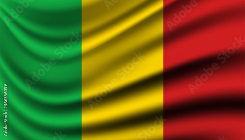 Flag of Mali background template.