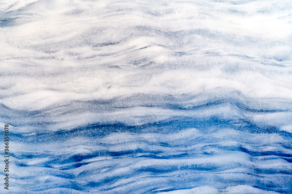 Obraz premium A piece of ice, layered ice texture