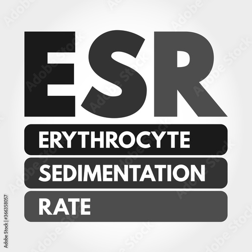 ESR - Erythrocyte Sedimentation Rate acronym, concept background