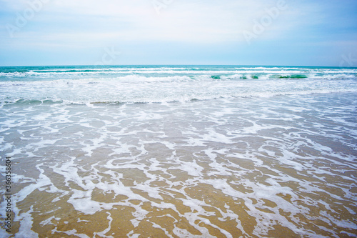 Εκτύπωση καμβά View of the sea wave with foam
