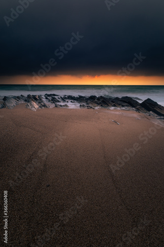 Sunset at the beach of Bidart, Basque Country. © Jorge Argazkiak