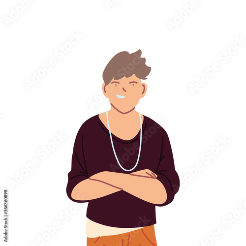 american man cartoon vector design