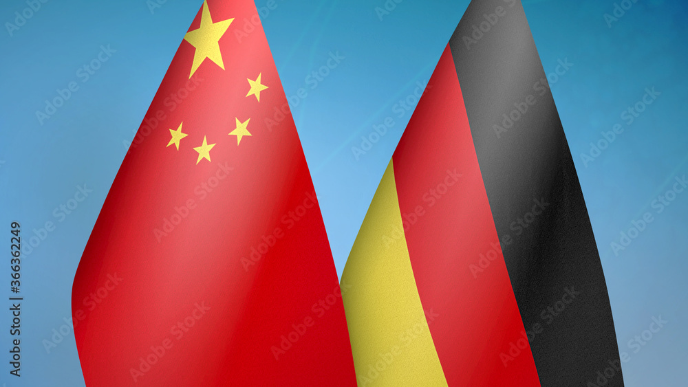 China and Germany two flags