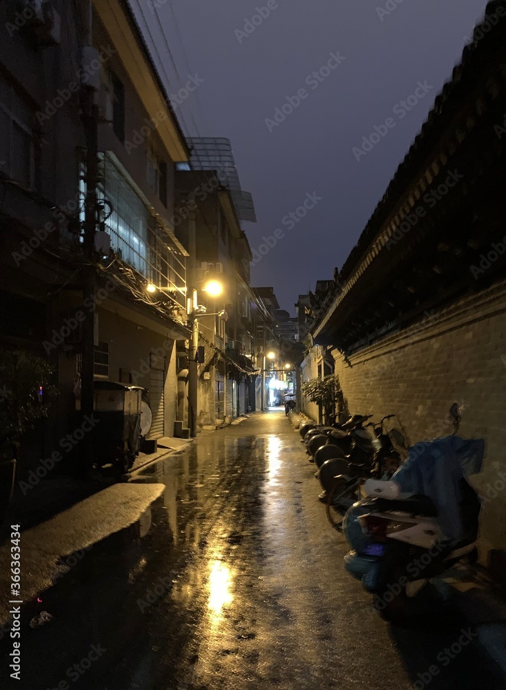 Ruelle de nuit à Xi'an, Chine
