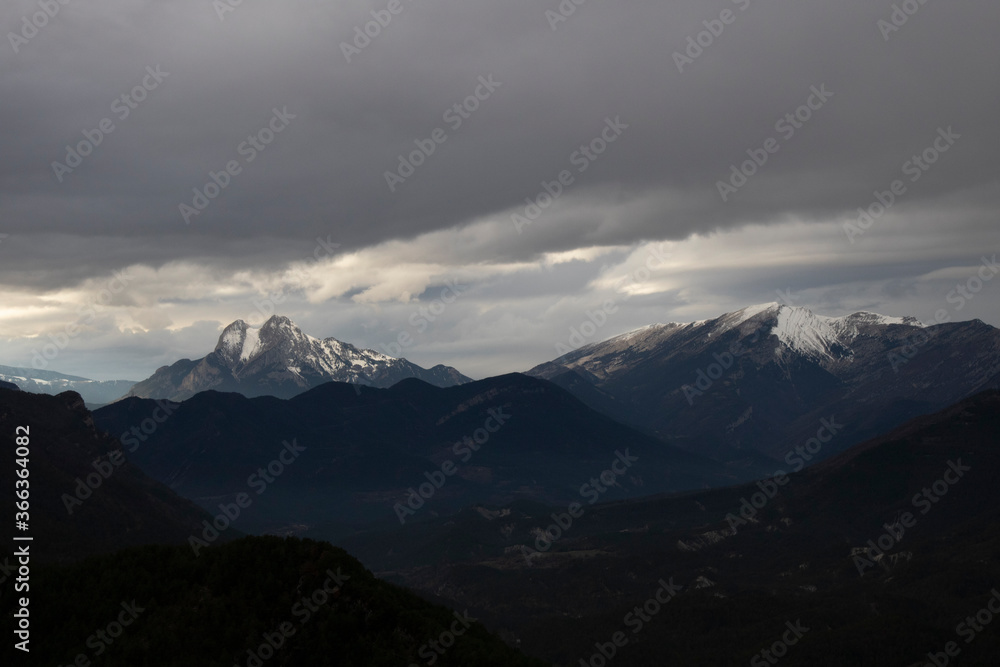 Snowy mountains in Catalonia