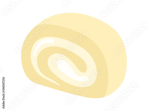 カットされたロールケーキのイラスト