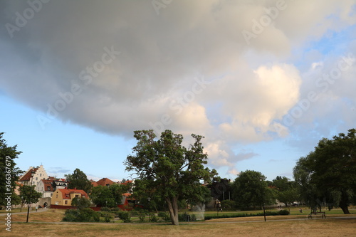 Almedalen city Park in Visby at Gotland, Sweden photo