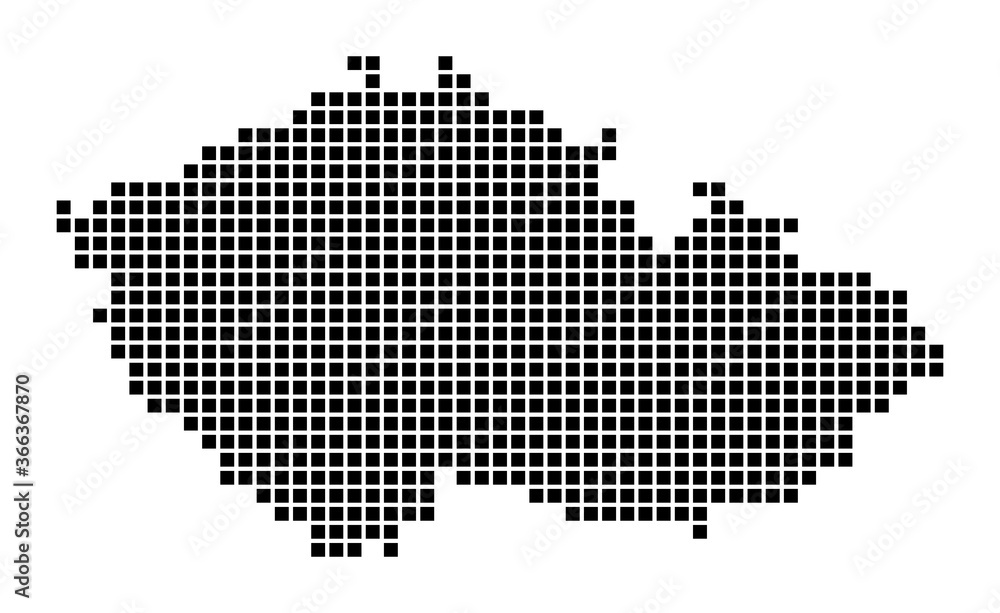Czech Republic map. Map of Czech Republic in dotted style. Borders of the country filled with rectangles for your design. Vector illustration. Czech Republic map. Map of Czech Republic in dotted style. Borders of the country filled with rectangles for your design. Vector illustration.