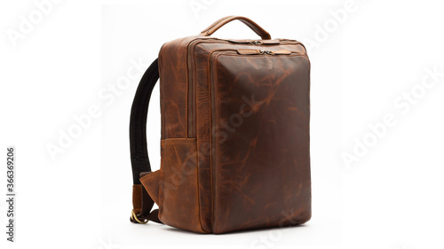 backpack leather bag brown baggage modern fashion accessory design