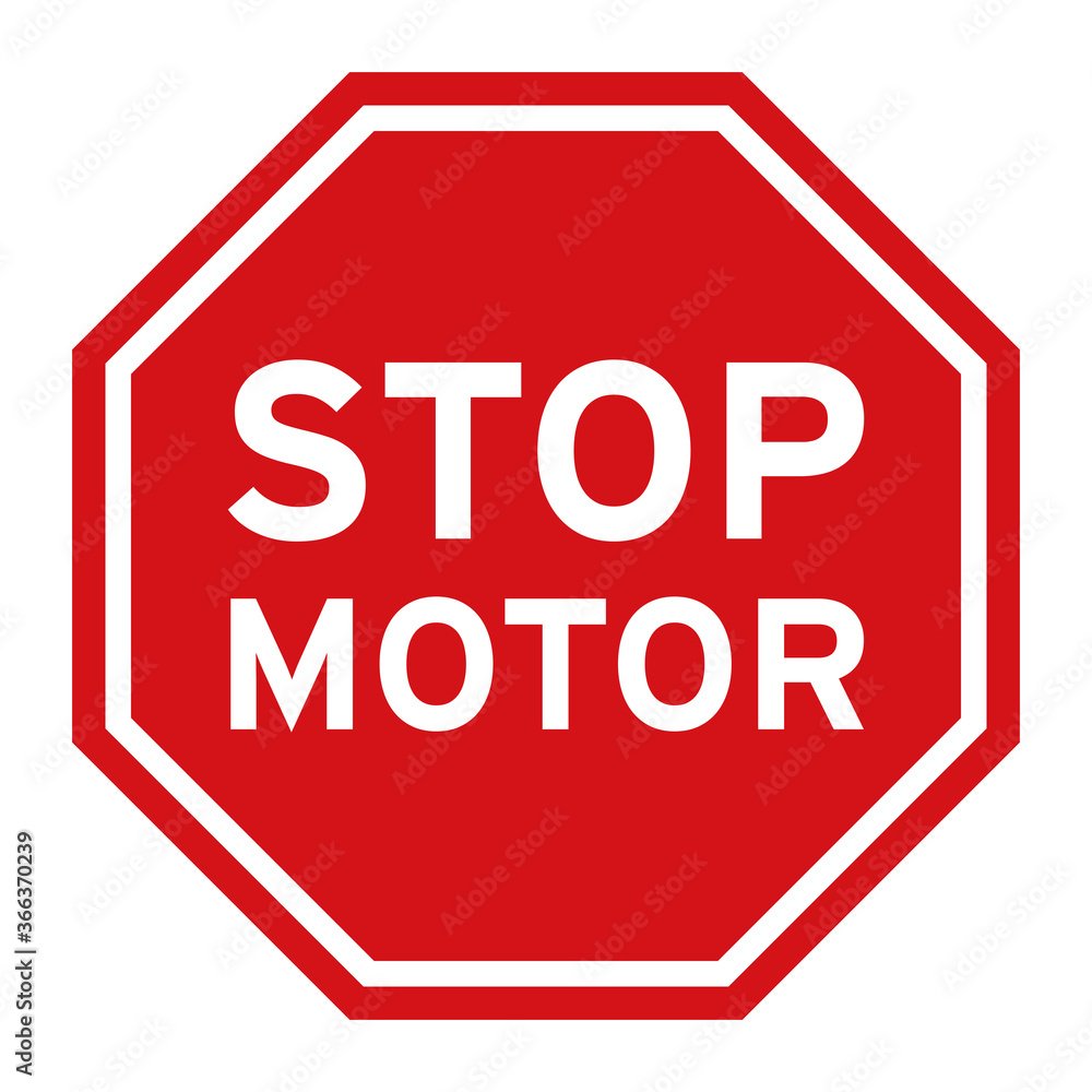 stop engine symbol in spanish language