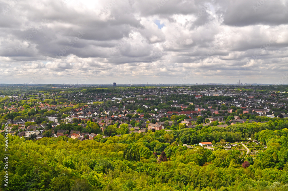 View on the city of Oberhausen, Germany.