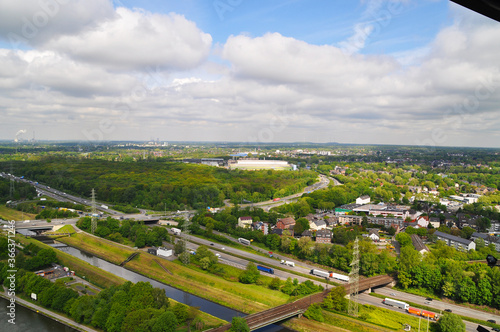 View on the city of Oberhausen, Germany.