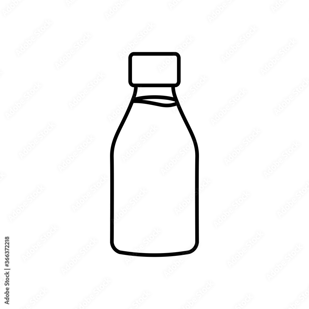 milk bottle icon, line style milk bottle icon, line style