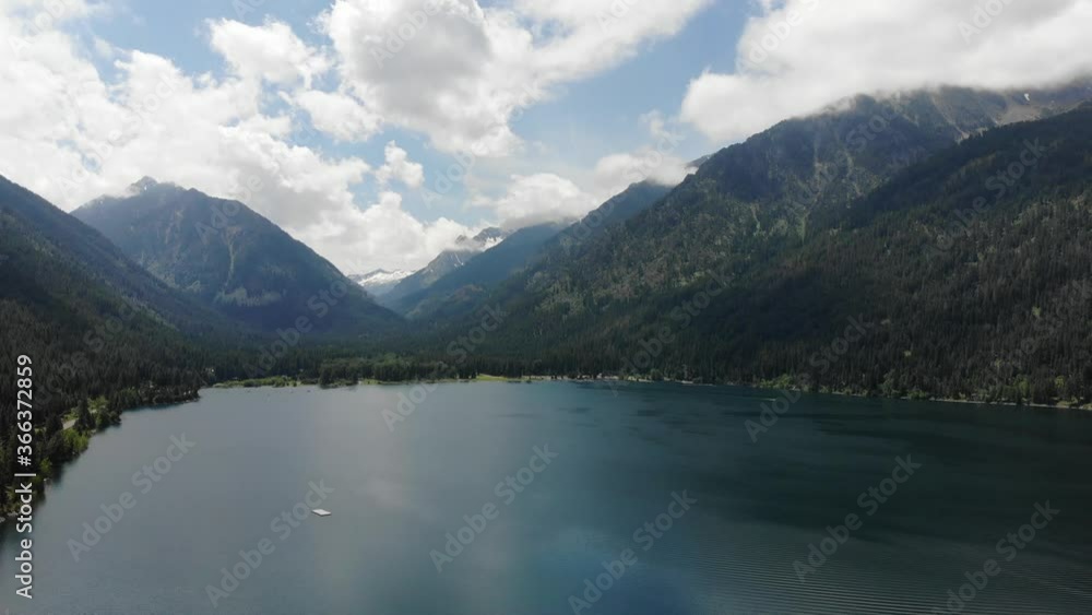 Aerial view of Wallowa Lake and the Eagle Cap Wilderness in Oregon, USA (4k) Aerial view of Wallowa Lake and the Eagle Cap Wilderness in Oregon, USA (4k)