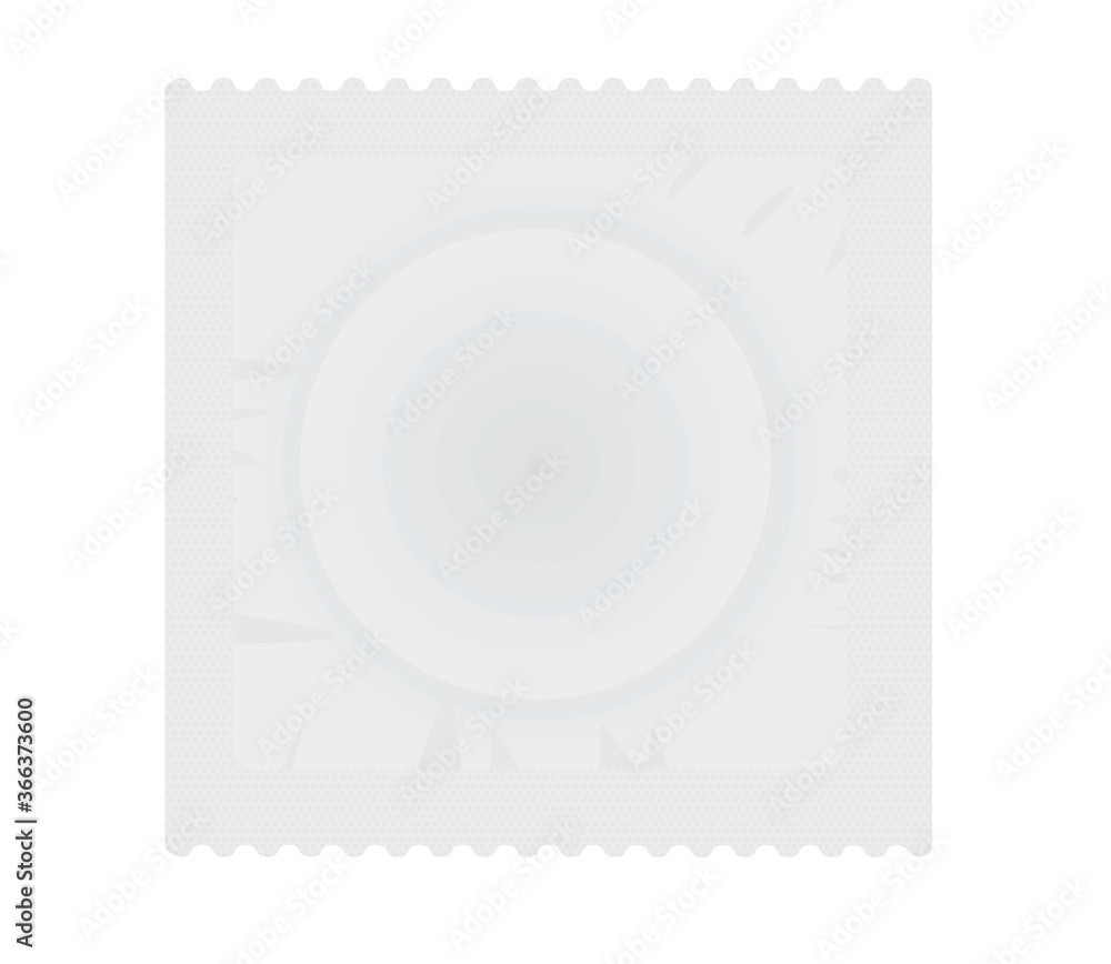 Condom white pack. vector illustration Condom white pack. vector illustration