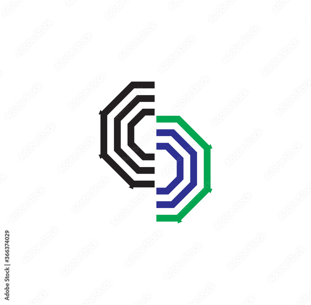 A design of colorful lines that can be used as a logo. A design of colorful lines that can be used as a logo.