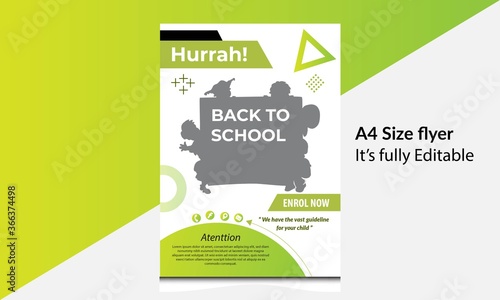 Back to school campuses flyer / poster design template