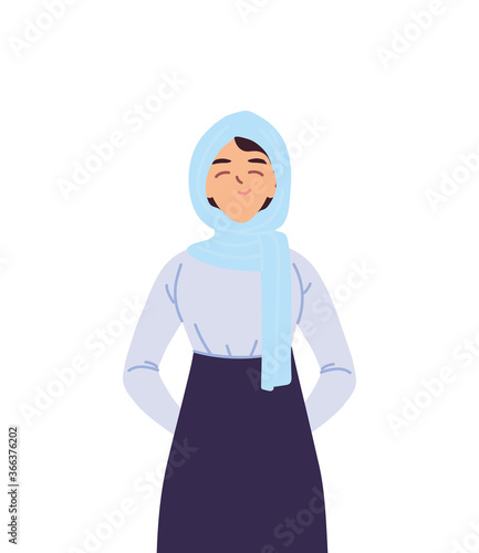 arabic woman cartoon vector design