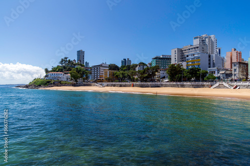 Salvador, Bahia, Brazil, July 21, 2020 - Porto da Barra Beach