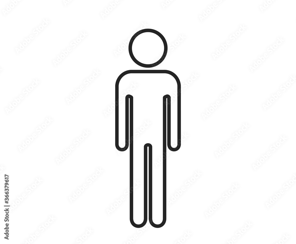man line icon. person sign. web design symbol and infographic element man line icon. person sign. web design symbol and infographic element