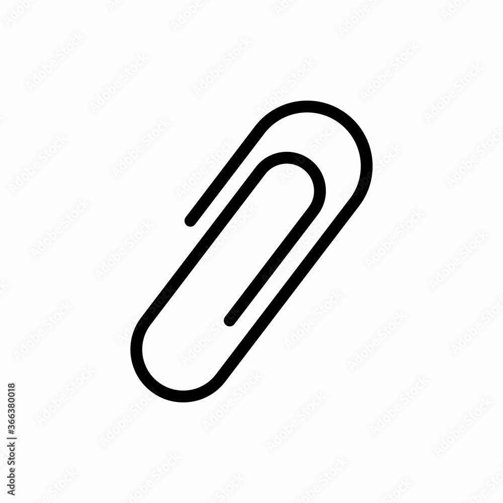 Outline paper clip icon.Paper clip vector illustration. Symbol for web and mobile Outline paper clip icon.Paper clip vector illustration. Symbol for web and mobile